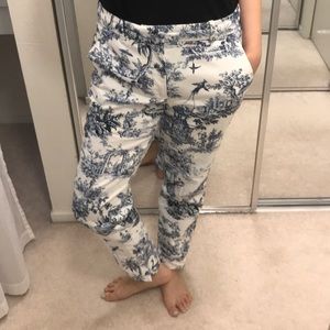 Blue toile Zara pants